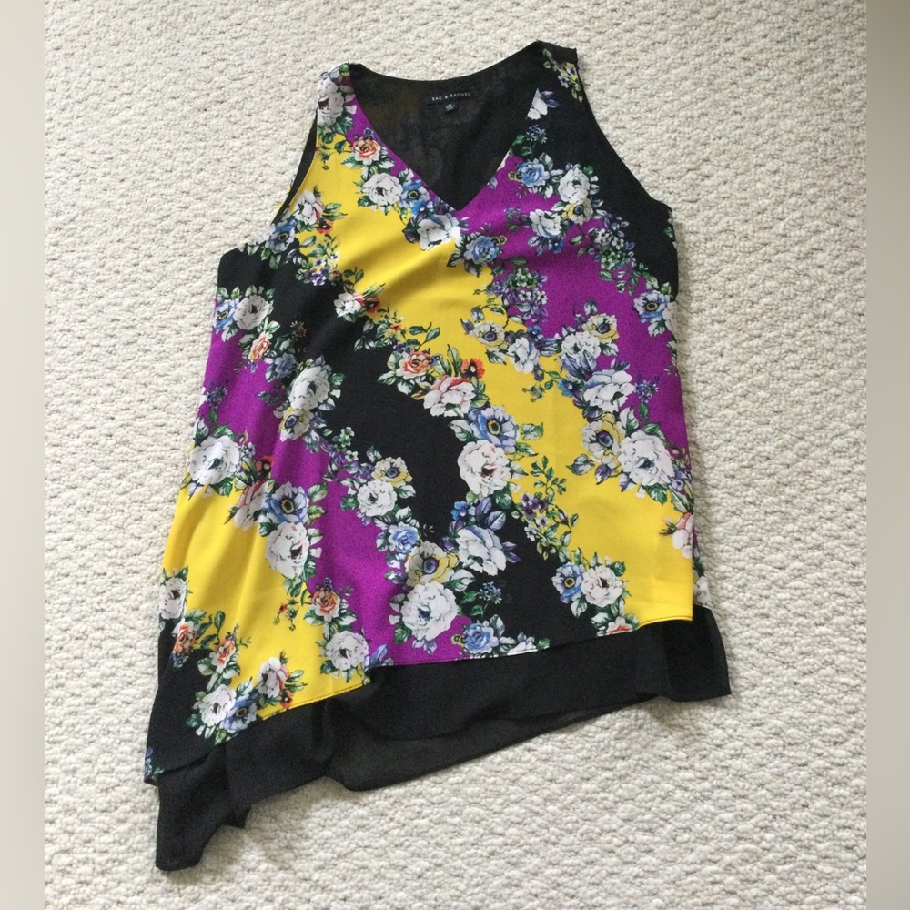 Floral V-Neck Sleeveless Tunic